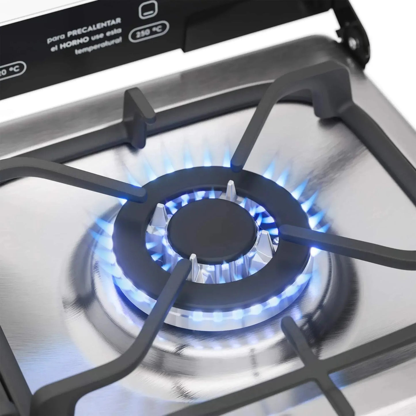 Cocina a Gas 4 Platos VaporBake Triple Llama F 2808 T Fensa6#Espejado