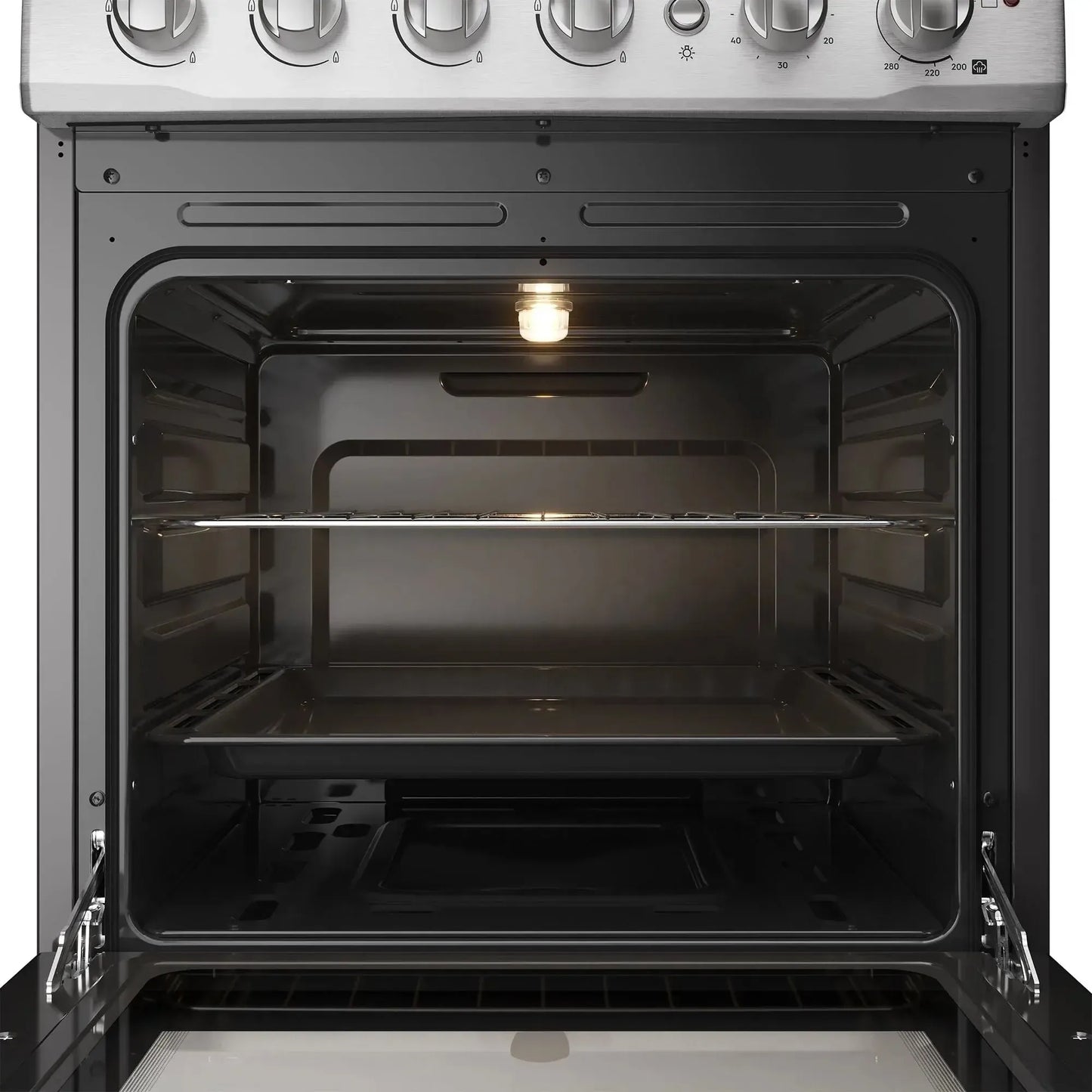 Cocina a Gas 4 Platos VaporBake Triple Llama F 2808 T Fensa4#Espejado