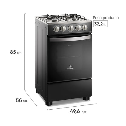 Cocina a Gas 4 Platos LimpiaFácil y Alambrón FM4IP Mademsa-Cocinas a Gas