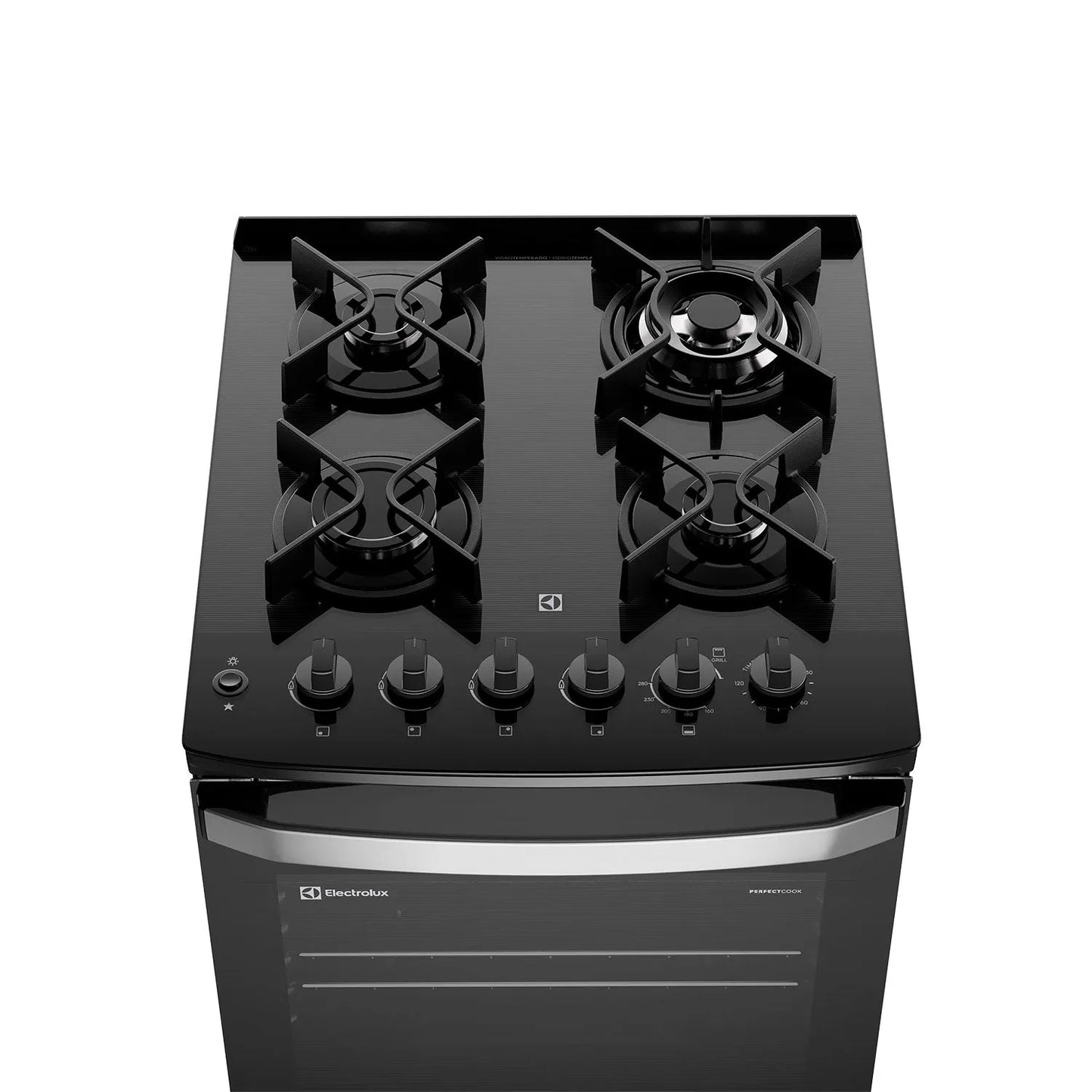 Cocina a Gas 4 Platos Parrillas Hierro Fundido F4EPB-Cocinas a Gas