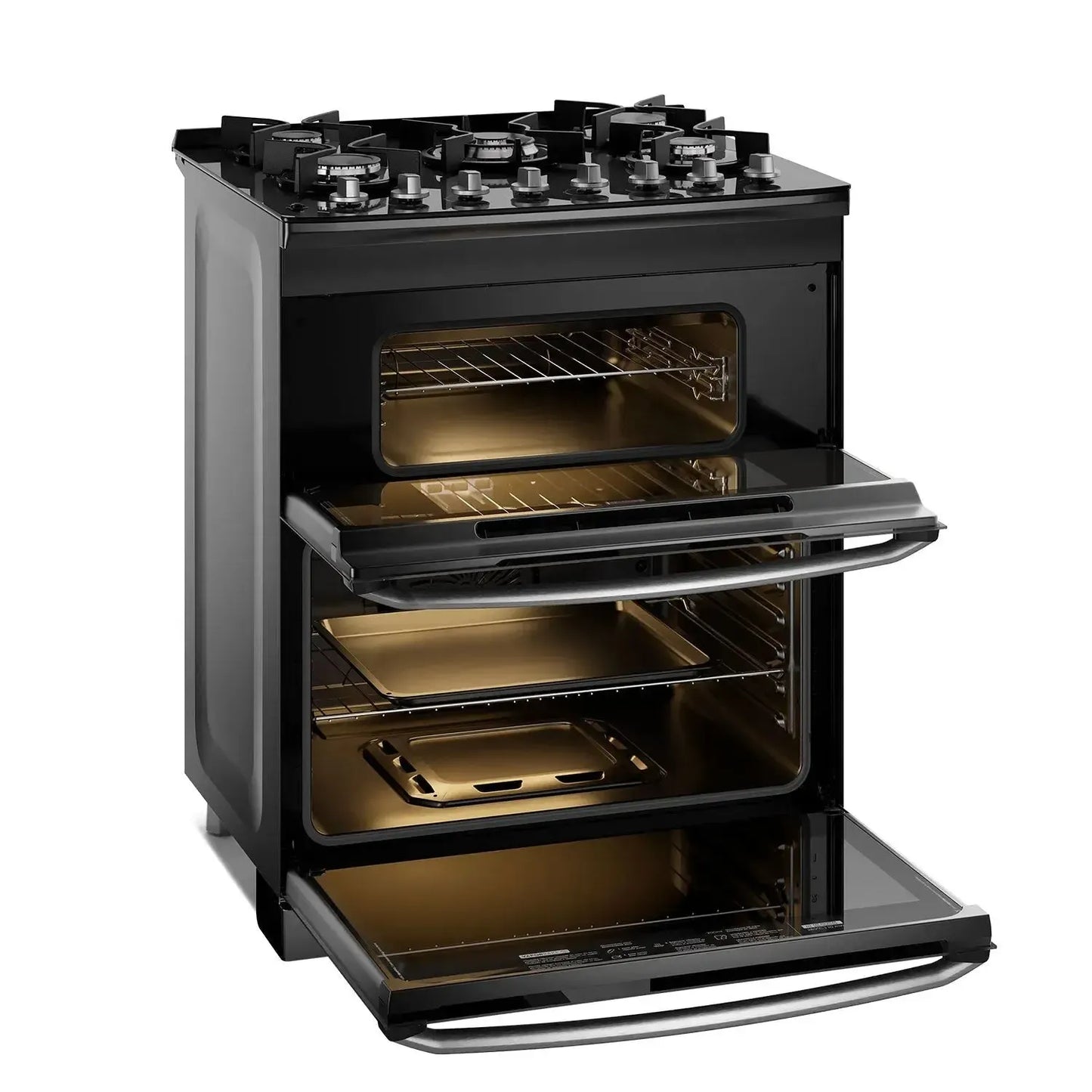 Cocina a Gas 5 Platos Doble Horno Parrillas Hierro Fundido F5EDB-Cocinas a Gas