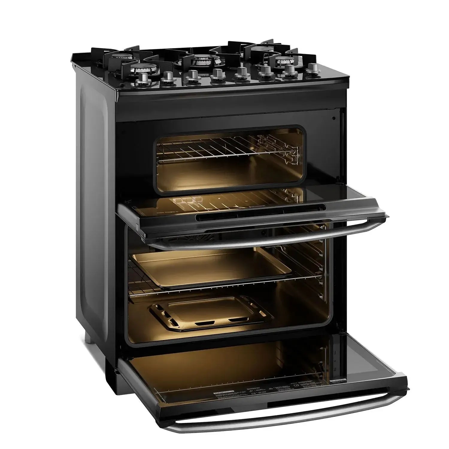Cocina a Gas 5 Platos Doble Horno Parrillas Hierro Fundido F5EDB-Cocinas a Gas