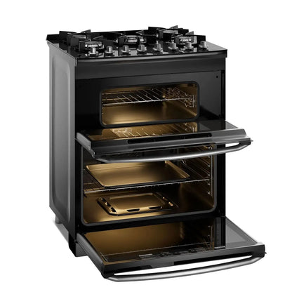 Cocina a Gas 5 Platos Doble Horno Parrillas Hierro Fundido F5EDB-Cocinas a Gas