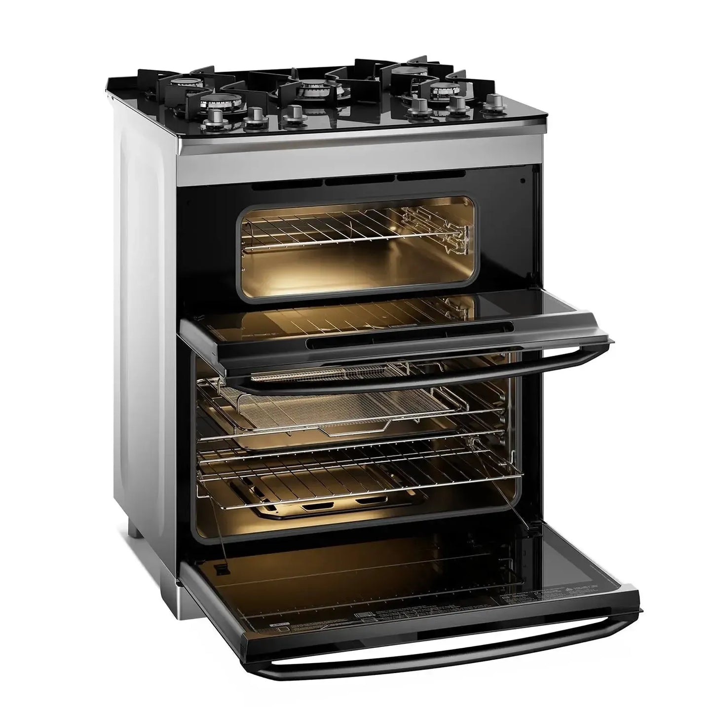 Cocina a Gas 5 Platos Doble Horno Parrillas Hierro Fundido y AirFry F5EAD-Cocinas a Gas