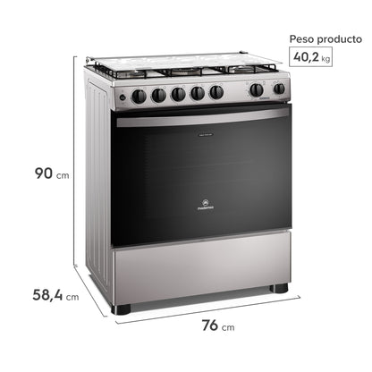 Cocina a Gas 5 Platos Horno Vapor y Triple Llama FM5SSC Mademsa-Cocinas a Gas