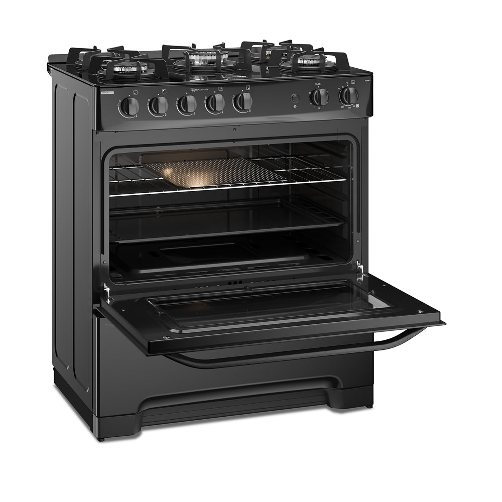 Cocina a Gas 5 Platos VaporBake F 6000 T Fensa4#Negro