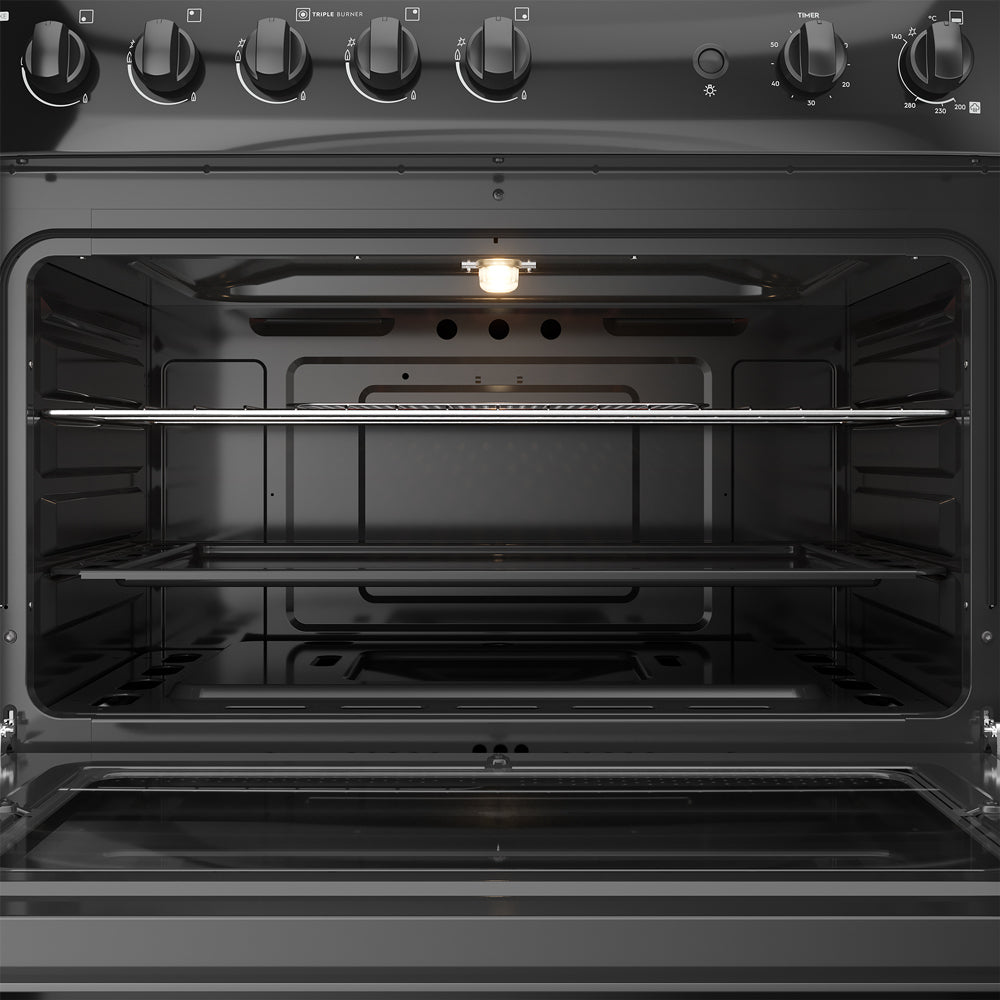 Cocina a Gas 5 Platos VaporBake F 6000 T Fensa5#Negro