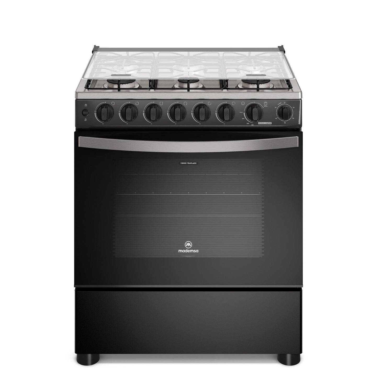 Cocina a Gas 6 Platos Horno Vapor y Parrilla Pletina FM6SPC Mademsa-Cocinas a Gas