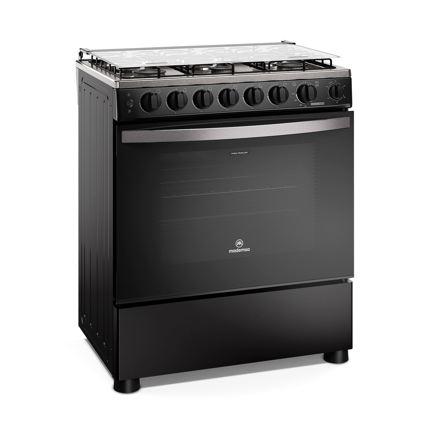 Cocina a Gas 6 Platos Horno Vapor y Parrilla Pletina FM6SPC Mademsa-Cocinas a Gas