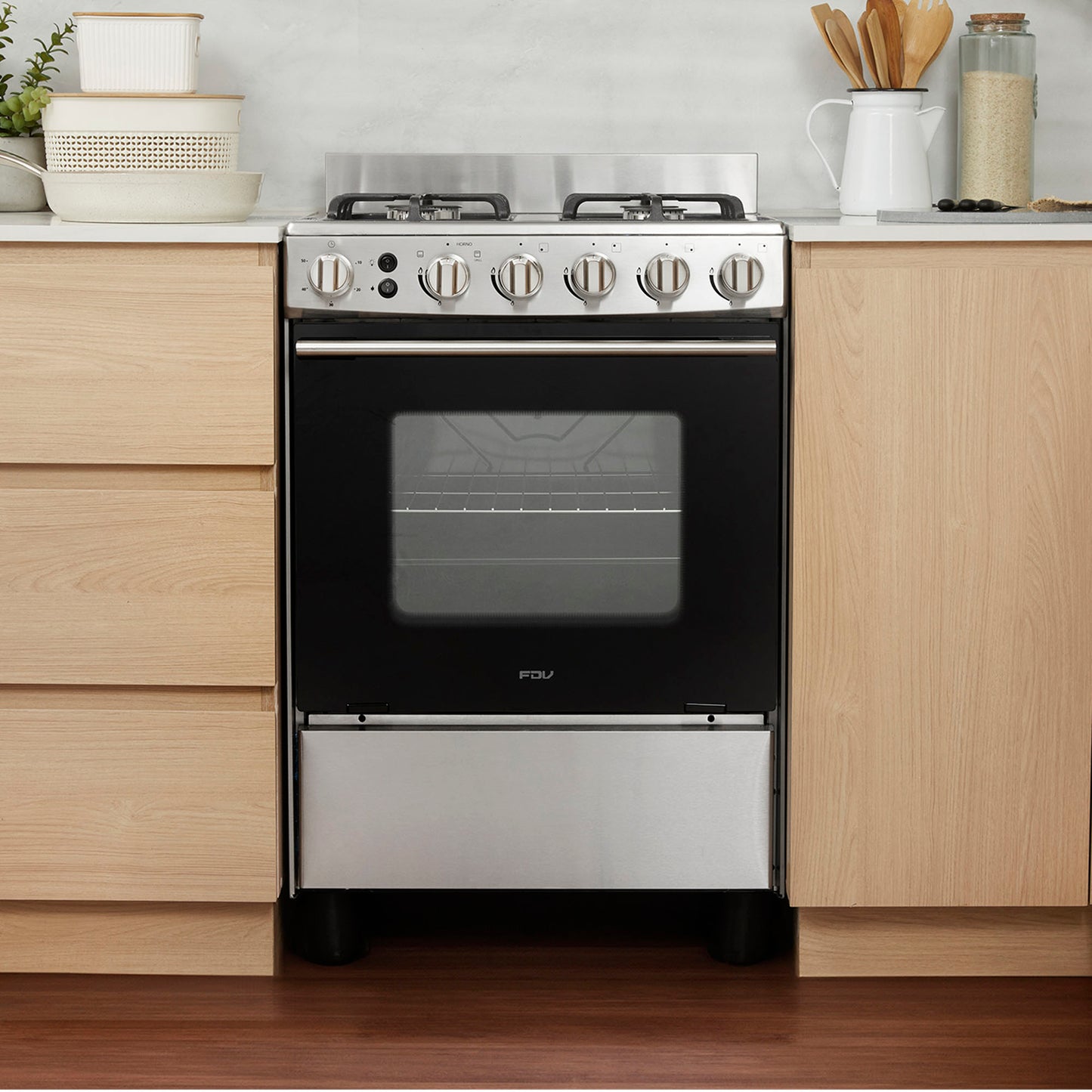 Cocina a Gas FS Design 4 Quemadores FDV - Caja Dañada-Cocinas a Gas