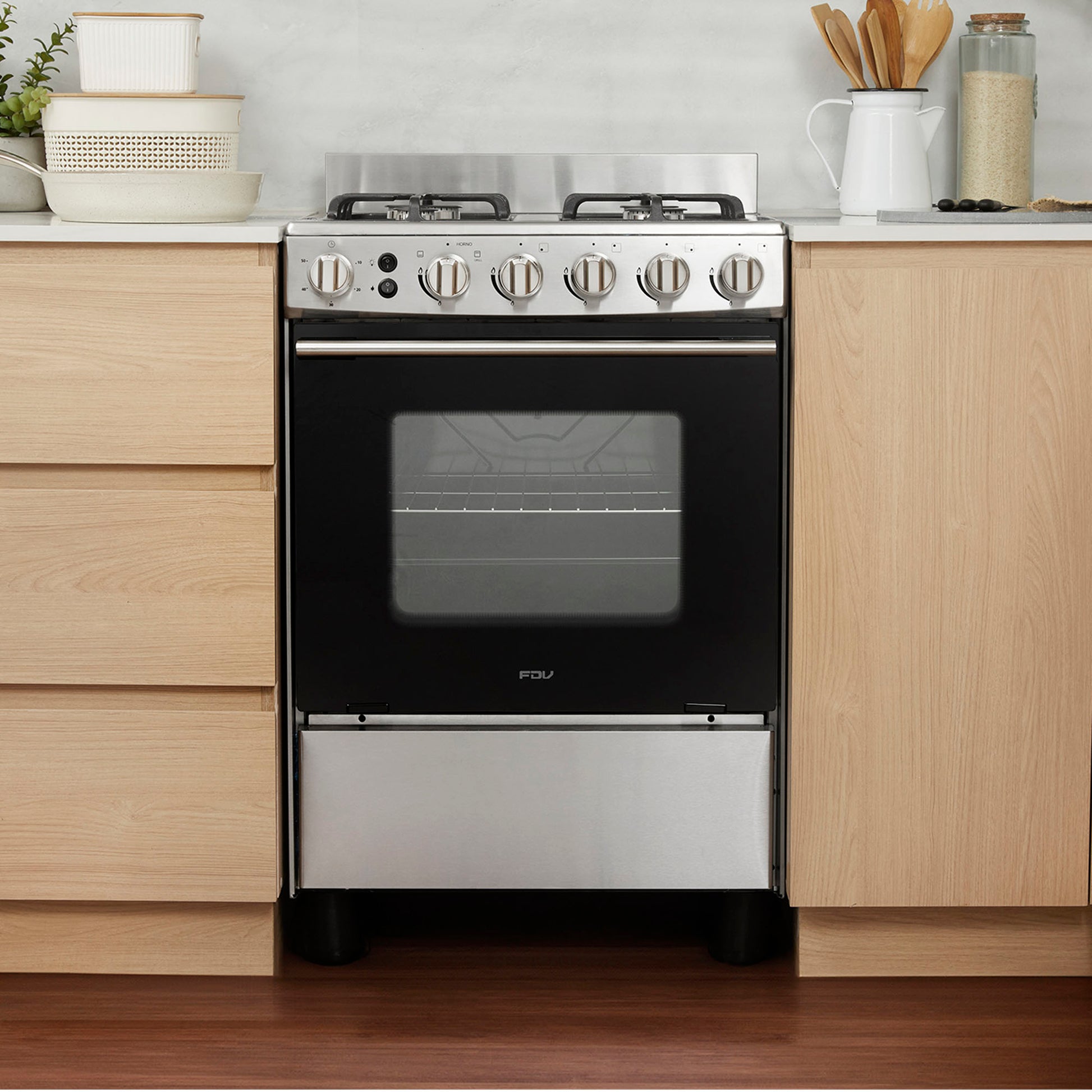 Cocina a Gas FS Design 4 Quemadores FDV - Caja Dañada-Cocinas a Gas