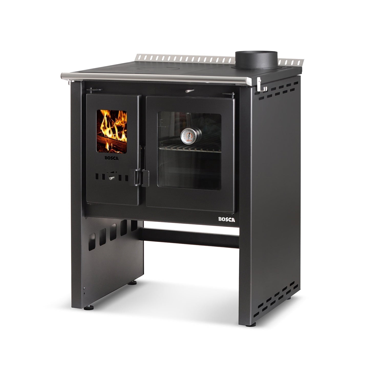 Cocina A Leña Ares 70 Charcoal Bosca3#Negro