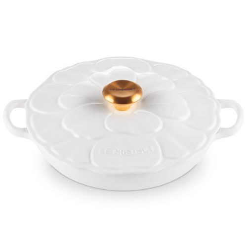 Cocotte Baja Petalos 26 Cm White Le Creuset1#Blanco