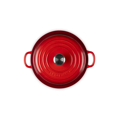 Cocotte Baja Signature 22 cm Cereza Le Creuset-Ollas