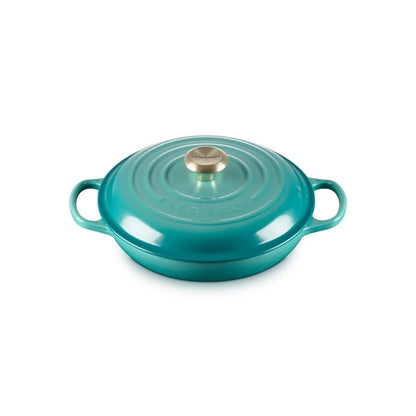 Cocotte Baja Signature 26 cm Bleu Riviera Le Creuset-Ollas