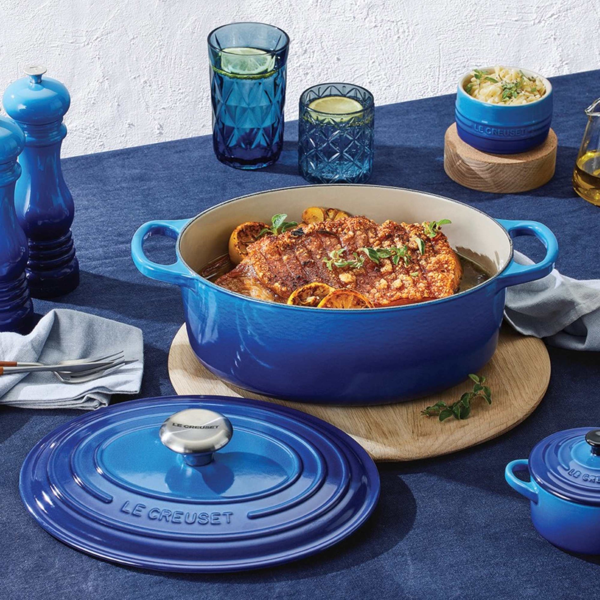 Cocotte Oval Azure 31 Cm Le Creuset2#Azul