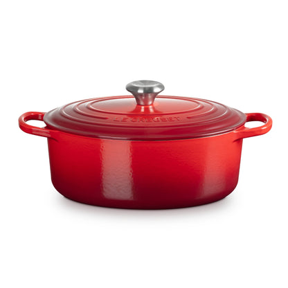 Cocotte Oval Cereza Pomo Acero 29 Cm Le Creuset2#Rojo