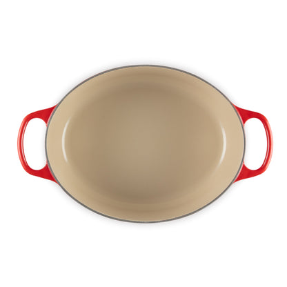 Cocotte Oval Cereza Pomo Acero 29 Cm Le Creuset3#Rojo