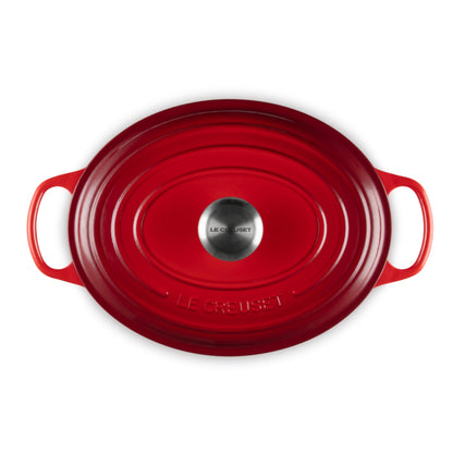 Cocotte Oval Cereza Pomo Acero 29 Cm Le Creuset4#Rojo