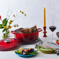 Cocotte Oval Cereza Pomo Acero 29 Cm Le Creuset1#Rojo