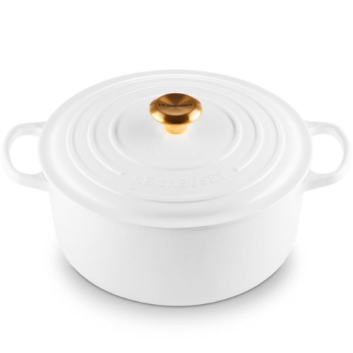 Cocotte Redonda White 24 Cm Le Creuset1#Blanco