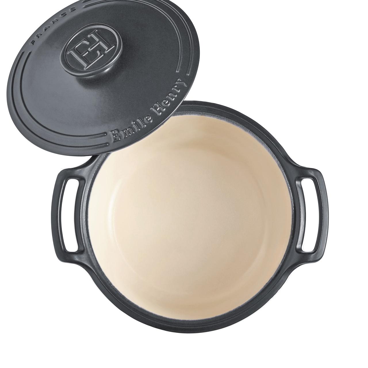 Cocotte Redonda 4L Gris Oscuro Emile Henry2#Gris