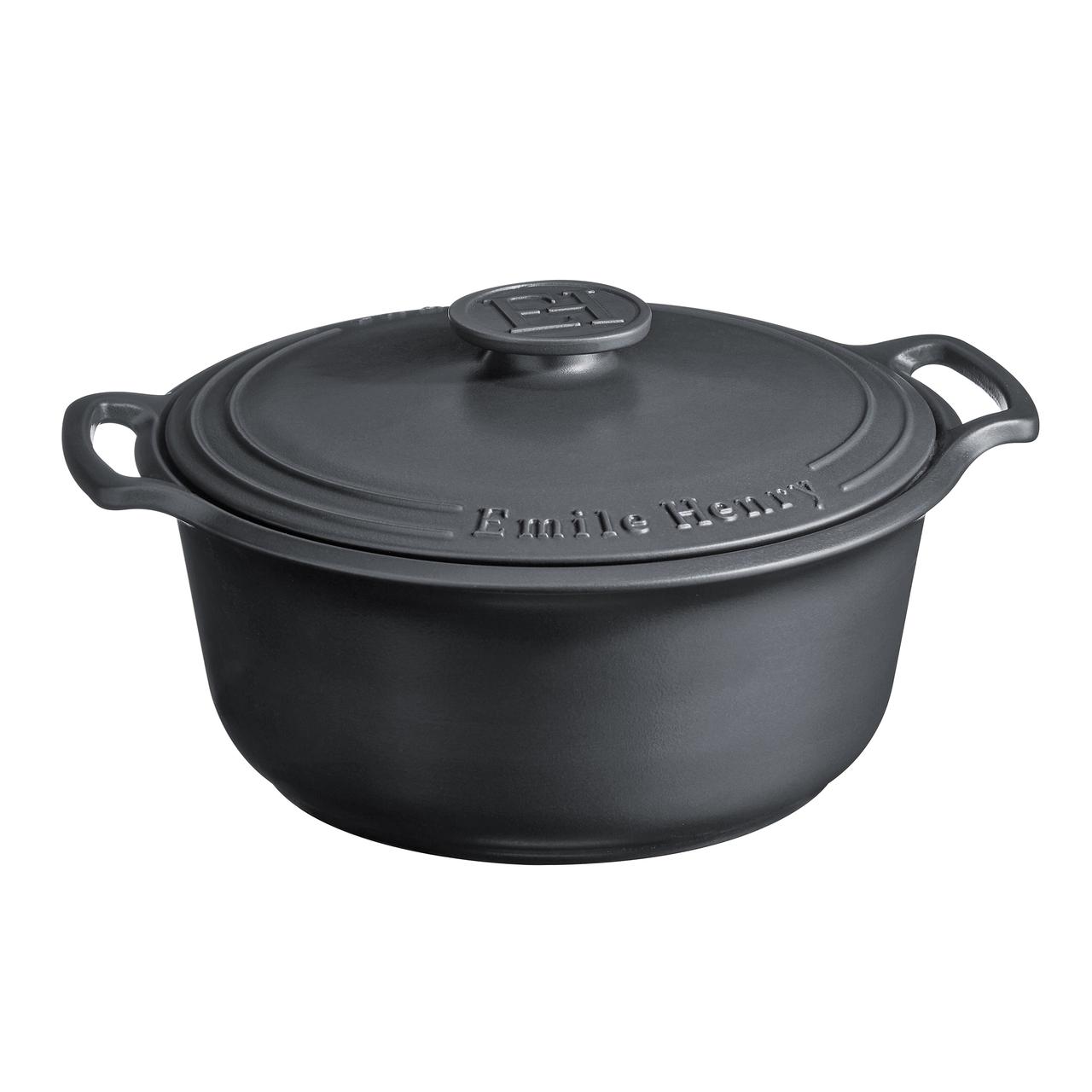 Cocotte Redonda 6L Gris Oscuro Emile Henry1#Gris