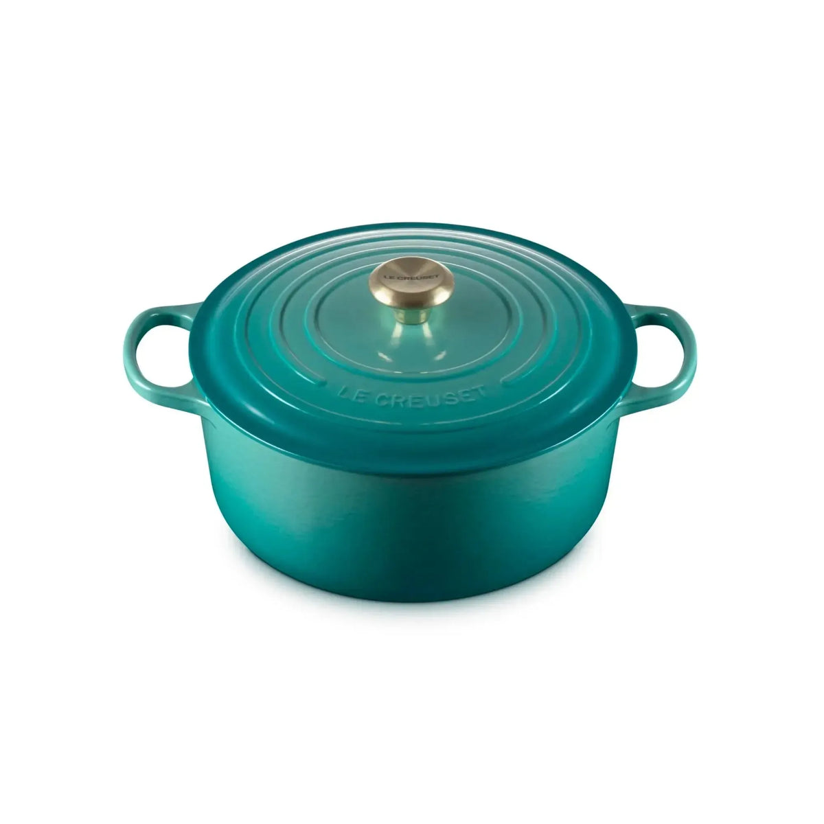 Cocotte Redonda Signature 28 cm Bleu Riviera Le Creuset-Ollas