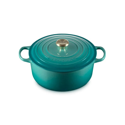 Cocotte Redonda Signature 28 cm Bleu Riviera Le Creuset-Ollas