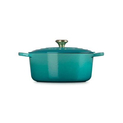 Cocotte Redonda Signature 28 cm Bleu Riviera Le Creuset-Ollas