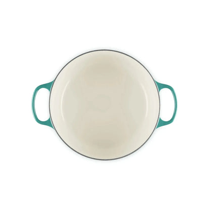 Cocotte Redonda Signature 28 cm Bleu Riviera Le Creuset-Ollas