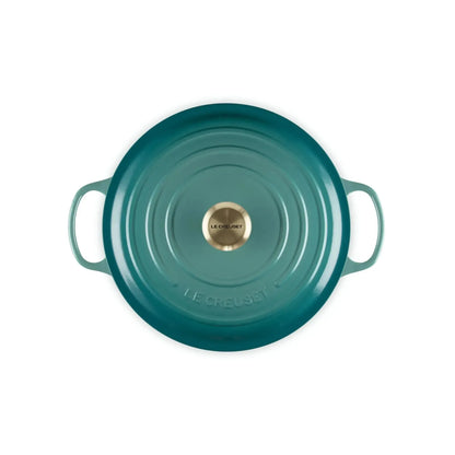 Cocotte Redonda Signature 28 cm Bleu Riviera Le Creuset-Ollas