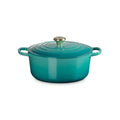 Cocotte Redonda Signature 28 cm Bleu Riviera Le Creuset-Ollas
