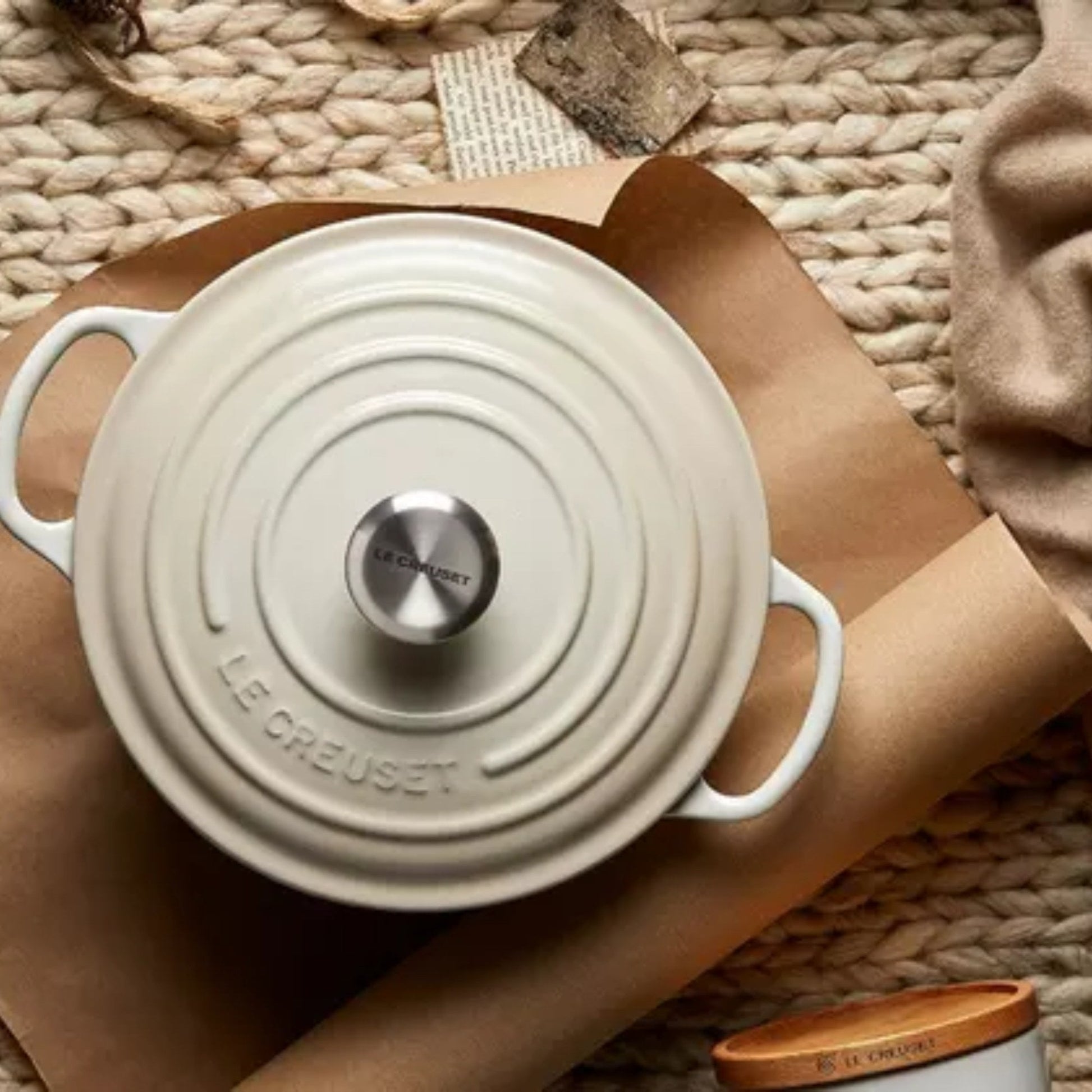 Cocotte Risotto Meringue 24 Cm Le Creuset1#Blanco