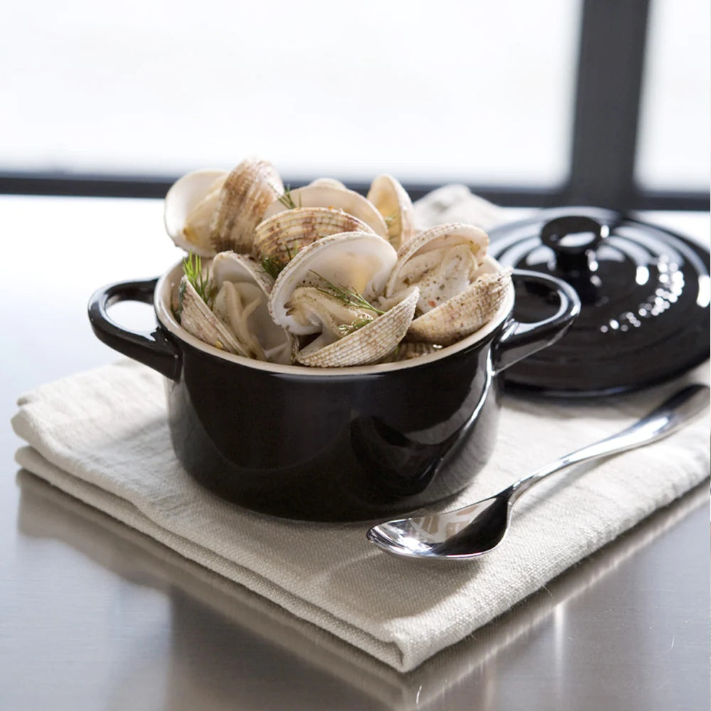 Mini Cocotte Redonda 10 Cm Le Creuset4#Negro