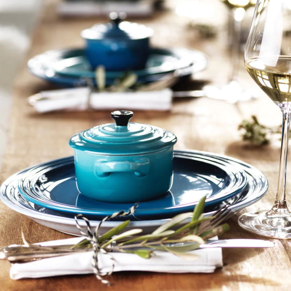 Mini Cocotte Redonda 10 Cm Le Creuset3#Turquesa
