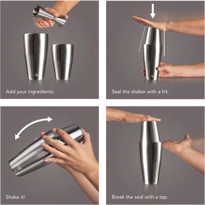 Coctelera Boston Tin-on-Tin Vacuvin3#Gris