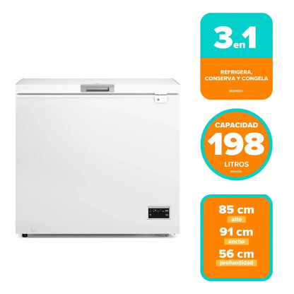 Congelador Freezer Horizontal Dual 142L Inverter Frío Directo M150DI Mademsa-Freezers