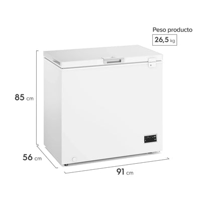 Congelador Freezer Horizontal Dual 198L Inverter Frío Directo M200DI Mademsa-Freezers