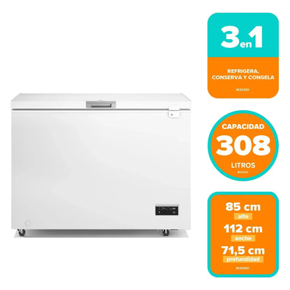 Congelador Freezer Horizontal Dual 308L Inverter Frío Directo M300DI Mademsa-Freezers