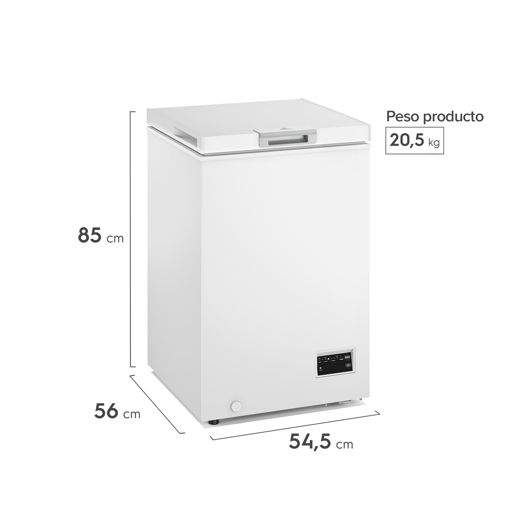 Congelador Freezer Horizontal Dual 98L Inverter Frío Directo M100DI Mademsa-Freezers