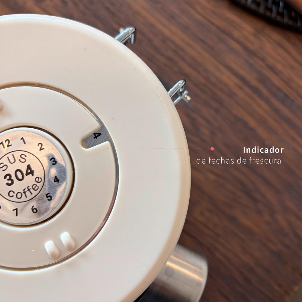 Contenedor Hermético De Café 1,5 Lts Acero Inoxidable Milán Simplit-Contenedores