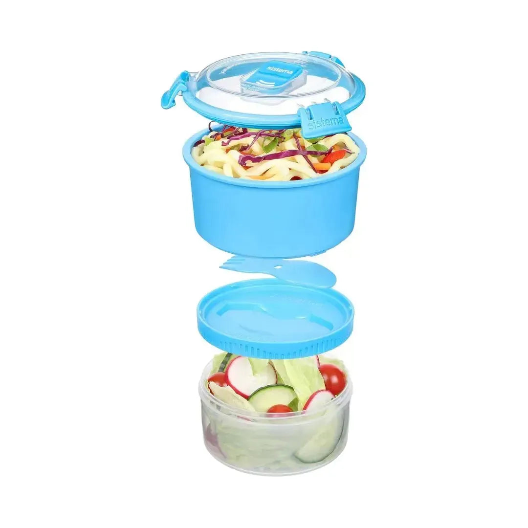 Contenedor Lunch Stack 965 ml Sistema3#Celeste