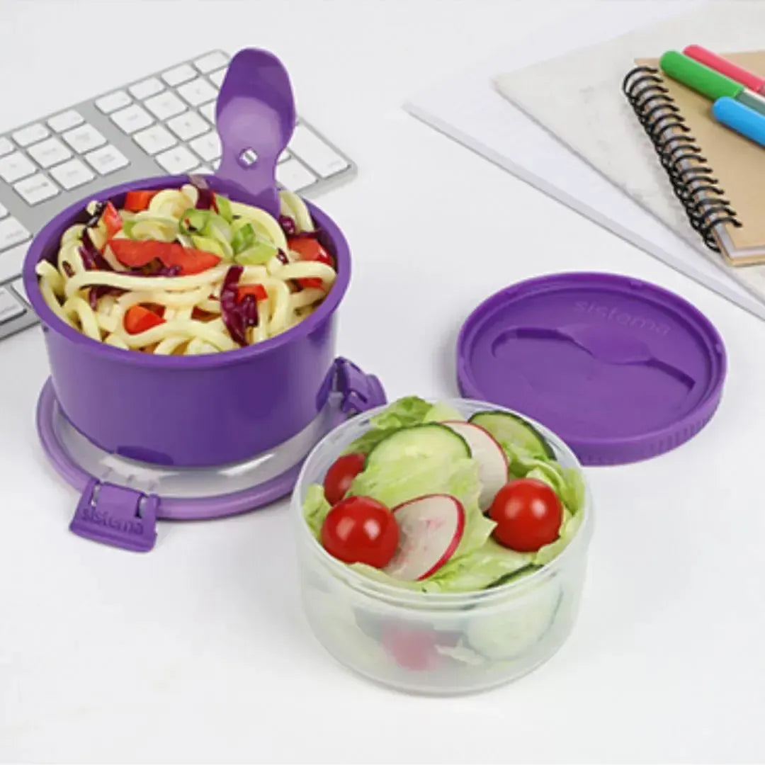 Contenedor Lunch Stack 965 ml Sistema7#Púrpura