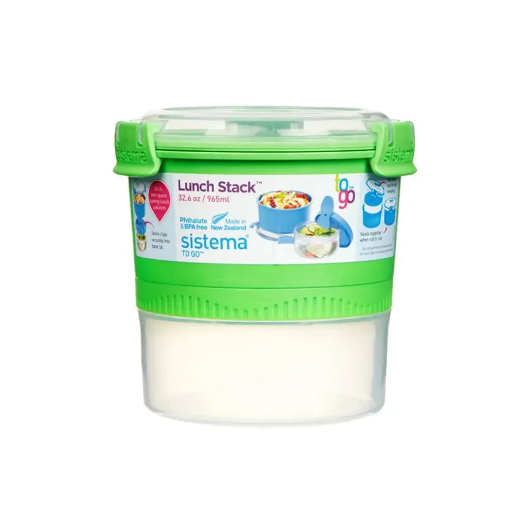Contenedor Lunch Stack 965 ml Sistema9#Verde