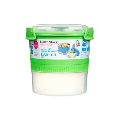 Contenedor Lunch Stack 965 ml Sistema9#Verde