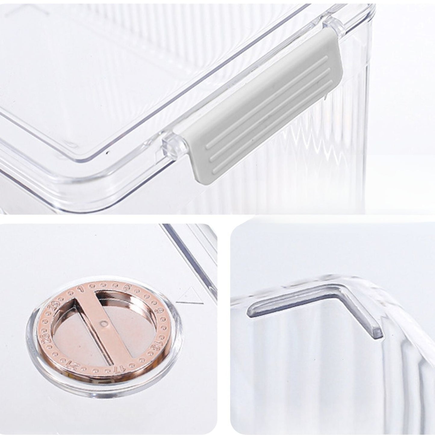 Contenedor Para Refrigerador Con Divisiones Santú Home & Deco10#Blanco