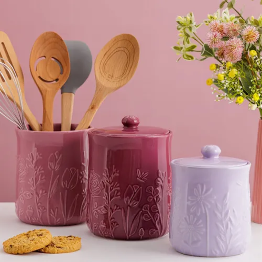 Contenedor Utensilios In The Meadow Grape Mason Cash-Accesorios de Cocina