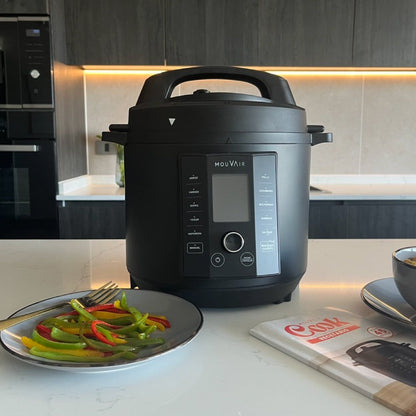 Olla Eléctrica Multifuncional Cook 6 Lts Mouvair + Recetario8#Negro