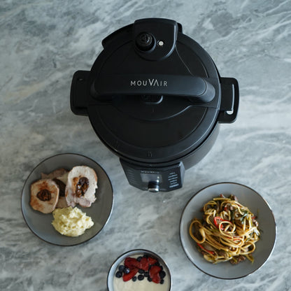 Olla Eléctrica Multifuncional Cook 6 Lts Mouvair + Recetario6#Negro